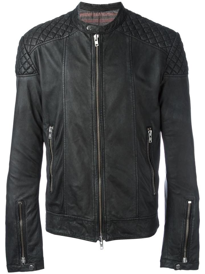S.w.o.r.d 6.6.44 'stone' Jacket, Men's, Size: 54, Black, Lamb Skin/cotton/polyester