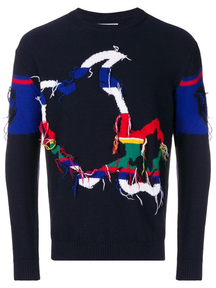 Iceberg Colour-block Sweater - Blue