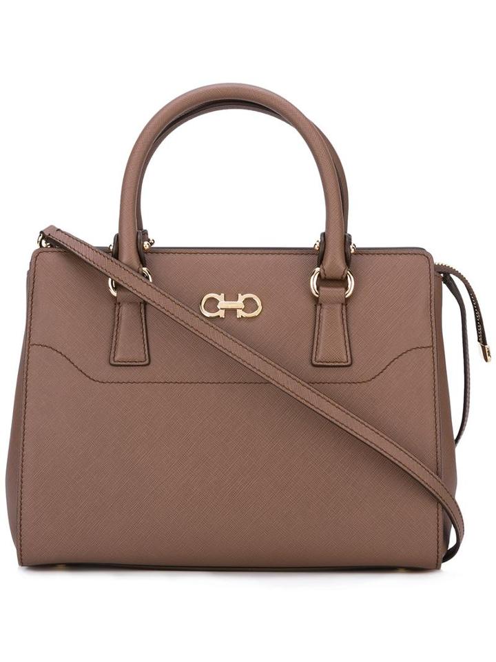 Salvatore Ferragamo 'beky' Tote, Women's, Brown, Leather
