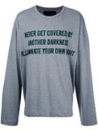 Juun.j - Text Detail Longsleeve Top - Men - Cotton/rayon - 48, Grey, Cotton/rayon