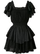 Aje Meadow Ruffle Mini Dress - Black