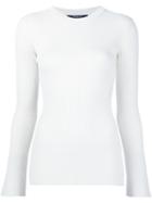Derek Lam Knitted Blouse, Women's, Size: Large, White, Silk/cashmere