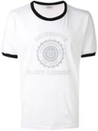 Contrast Trim T-shirt - Men - Cotton - Xl, White, Cotton, Saint Laurent