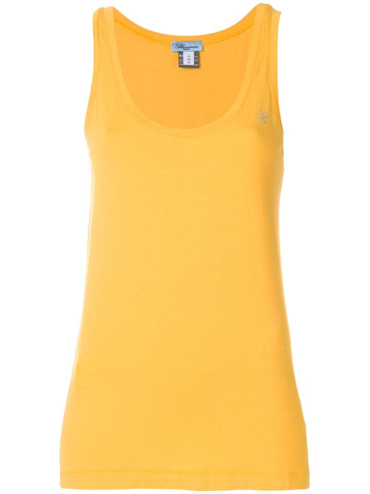 Blumarine Classic Tank Top - Yellow & Orange