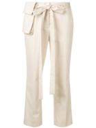 Nehera Twill Cropped Trousers - Nude & Neutrals