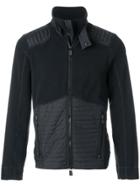 Moncler Grenoble Quilted Panel Zipped Sweatshirt - Blue