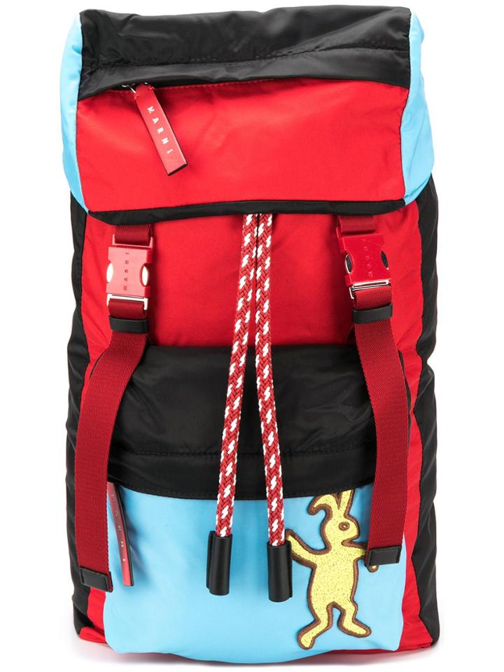 Marni Rabbit Logo Backpack - Black