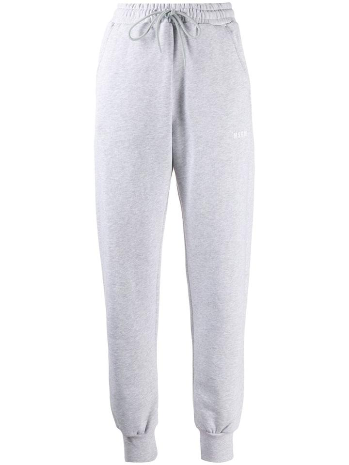 Msgm Logo Print Track Pants - Grey