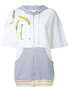Giamba - Shortsleeved Zipped Hoodie - Women - Cotton - 40, White, Cotton