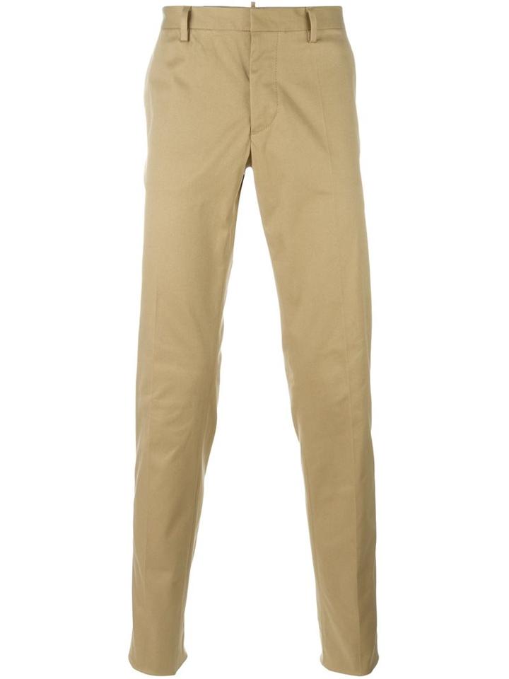 Dsquared2 Slim Fit Chinos, Men's, Size: 48, Nude/neutrals, Cotton/spandex/elastane