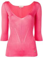 Emilio Pucci Ribbed Knit Jumper - Pink