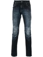 Pierre Balmain Biker Jeans, Men's, Size: 32, Blue, Cotton/spandex/elastane