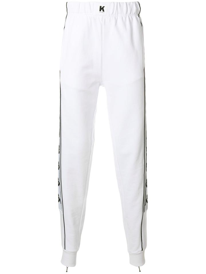 Kappa Logo Side Panel Track Pants - White