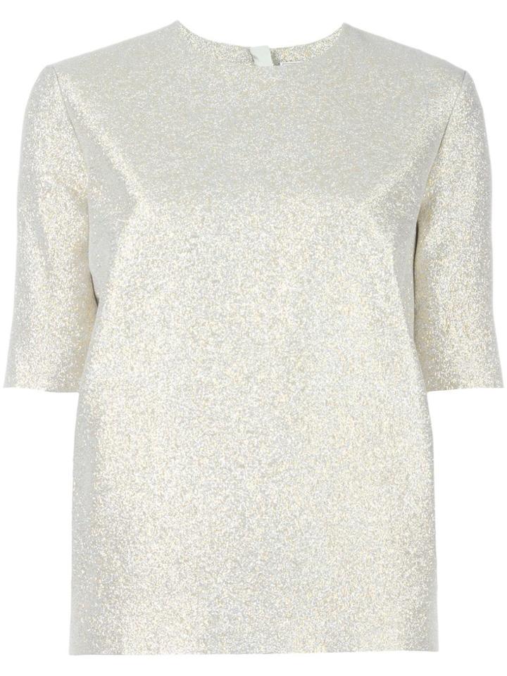Lanvin Glitter Short Sleeved Top - Metallic