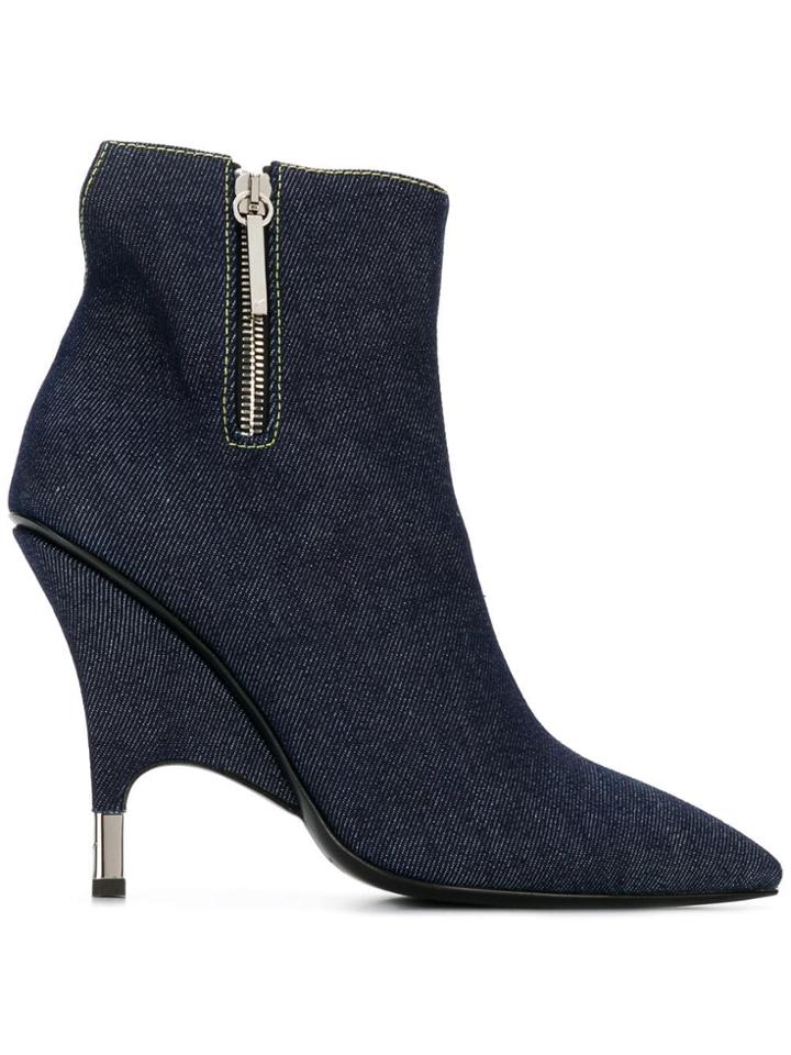 Giuseppe Zanotti Design Denim Booties - Blue