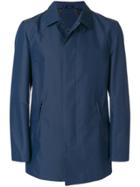 Corneliani Concealed Front Trench Coat - Blue