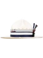 Antonio Marras Striped Strap Hat, Women's, Nude/neutrals, Straw