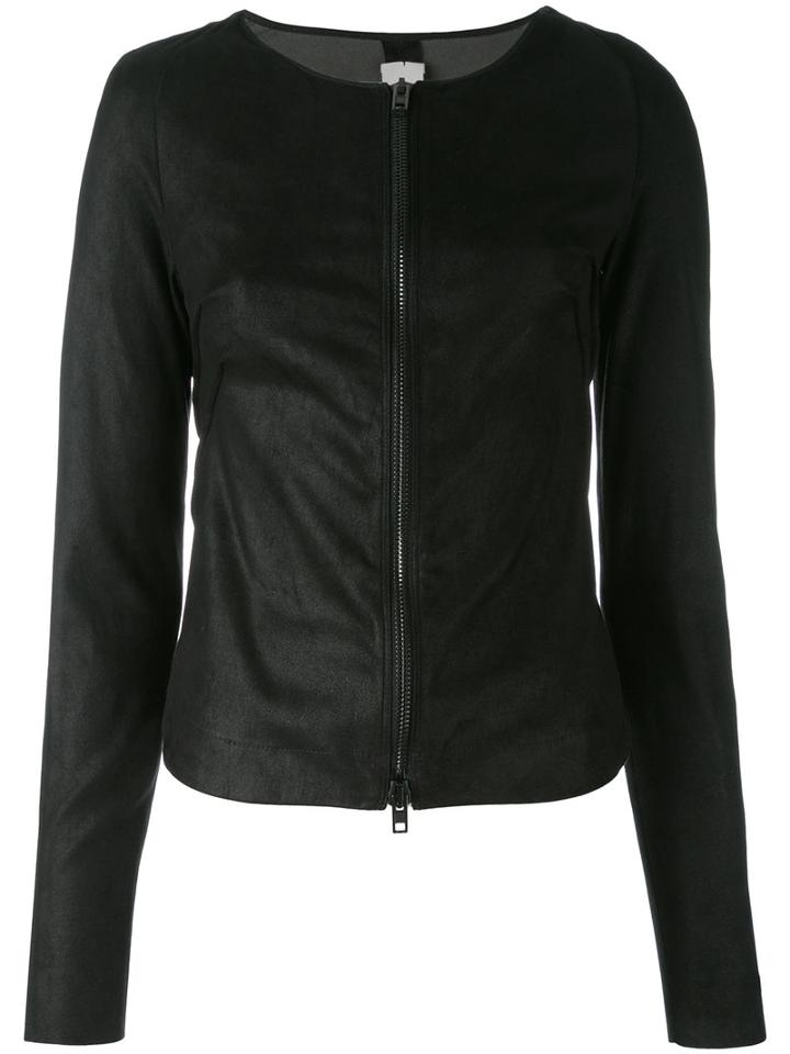 Isabel Benenato Bomber Jacket, Women's, Size: 42, Black, Leather