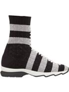 Fendi Striped Sneakers - Black