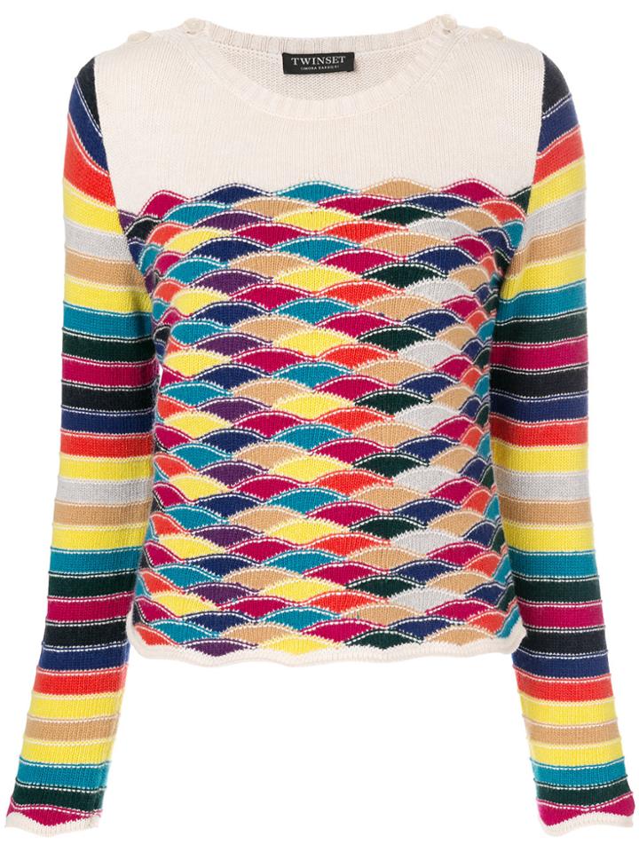 Twin-set Colour Block Jumper - Multicolour