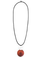 Maria Calderara Oversized Pendants Long Necklace - Red