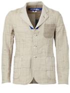 Junya Watanabe Comme Des Garçons Man Stitch Detail Blazer, Men's, Size: Xl, Nude/neutrals, Cotton/linen/flax/nylon/wool