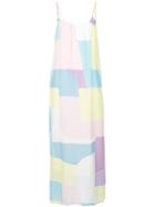 Elena Makri Long Patterned Spaghetti Strap Dress - Multicolour
