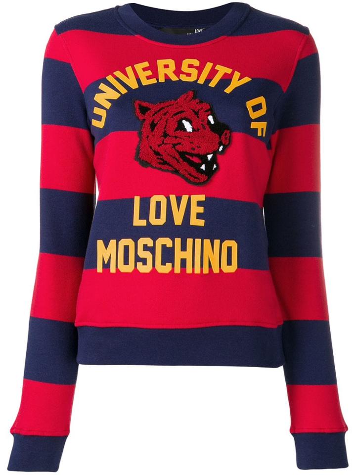 Love Moschino Striped Sweatshirt - Blue