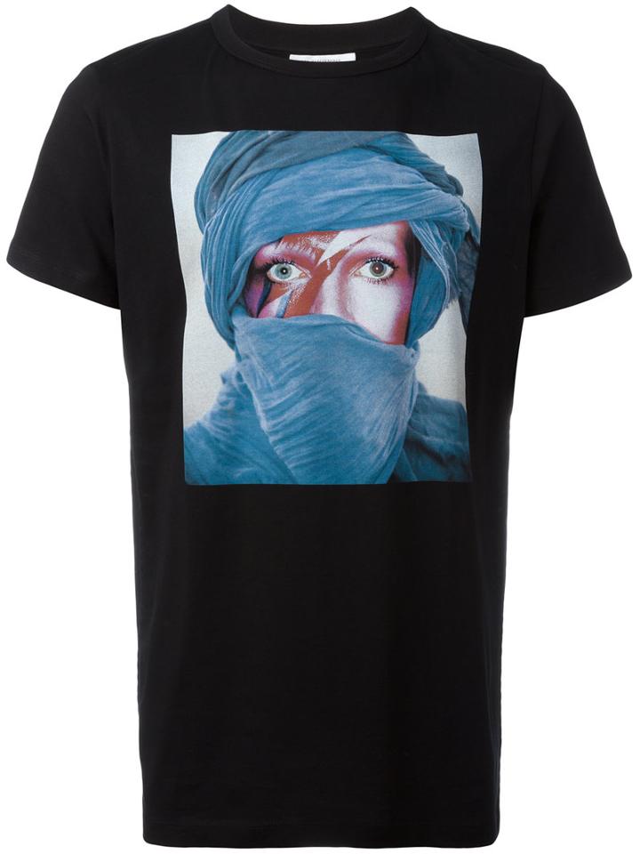 Les Benjamins Face Print T-shirt, Men's, Size: Small, Black, Cotton