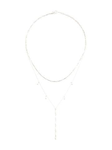 Petite Grand Curtain Necklace - Silver