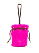 Marni Bindle Shearling Bucket Bag - Pink