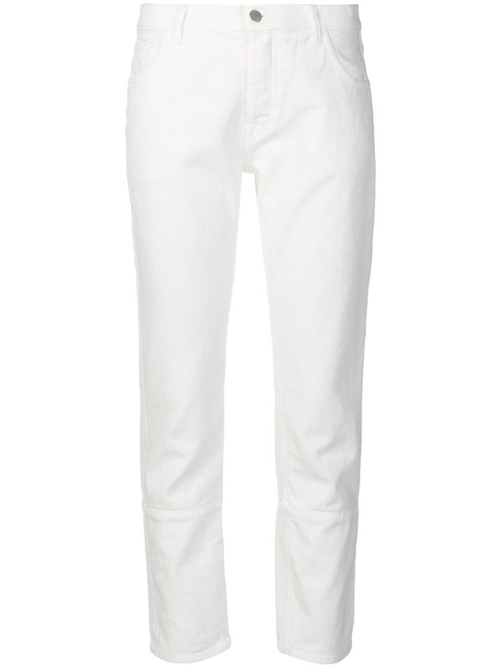 Andrea Ya'aqov Cropped Tapered Jeans - White