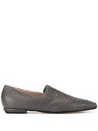 Rodo Snakeskin Effect Loafers - Grey