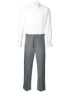 Thom Browne - Button Tab Tailored Trousers - Men - Cotton/cupro/wool - 2, Grey, Cotton/cupro/wool