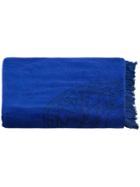 Versace Embroidered Medusa Beach Towel - Blue