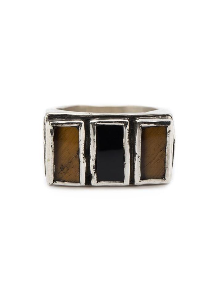 Henson Triple Floral Ring, Adult Unisex, Size: 61, Grey