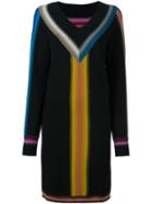 Missoni V-neck Knitted Dress, Women's, Size: 42, Black, Wool