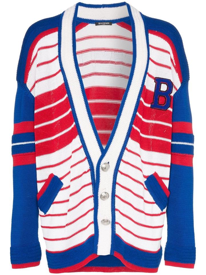Balmain Baseball Knit Cardigan - Multicoloured