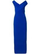 Solace London Cecile Off Shoulder Dress - Blue