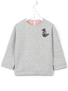 No21 Kids Crystal Cat Patch Sweatshirt, Girl's, Size: 10 Yrs, Grey