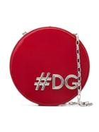 Dolce & Gabbana Red Hashtag Logo Patent Leather Shoulder Bag