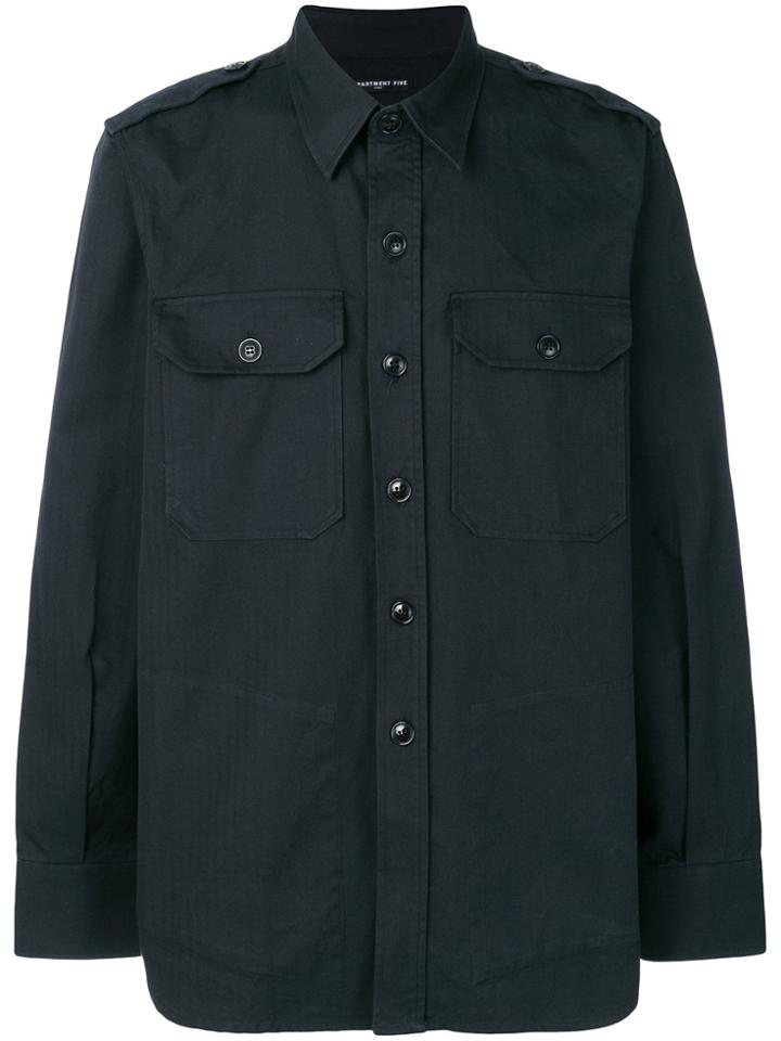 Department 5 Military Style Shirt - Blue