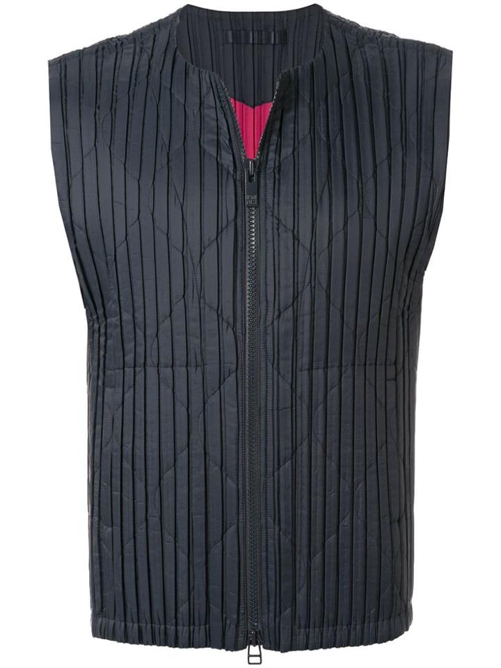 Homme Plissé Issey Miyake Padded Vest Gilet - Blue