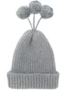 Thom Browne Cashmere Blend Pom-pom Hat - Grey