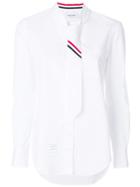 Thom Browne Striped Detail Tied Shirt - White