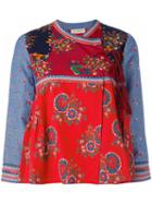 Ulla Johnson Oriental Style Floral Jacket, Women's, Size: 6, Red, Cotton/linen/flax