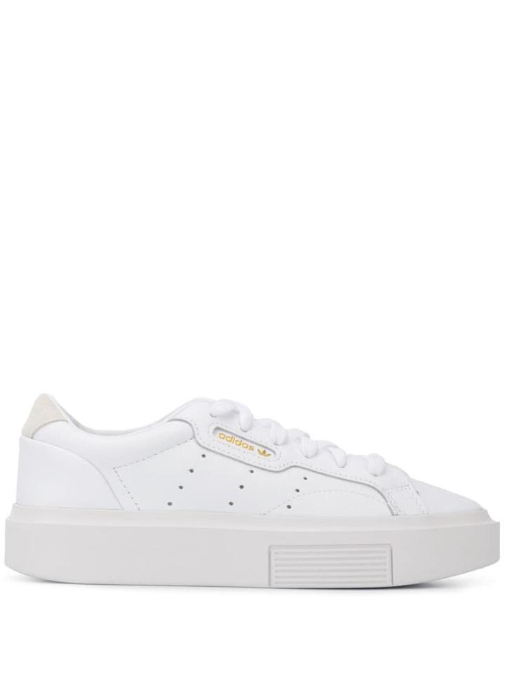 Adidas Lace-up Logo Sneakers - White