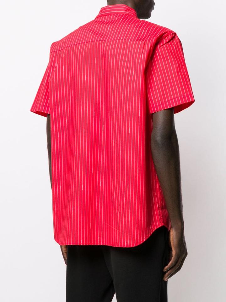 Saturdays Nyc Logo Stripe Shirt - Red