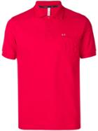 Sun 68 Chest Pocket Polo Shirt - Red