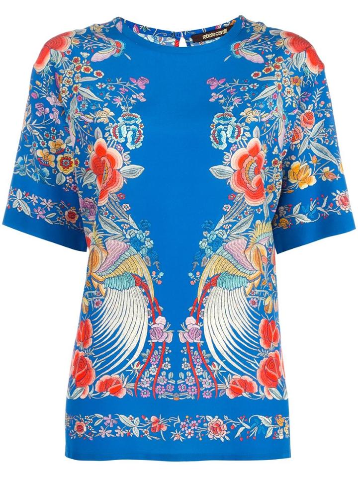 Roberto Cavalli Enchanted Garden T-shirt - Blue